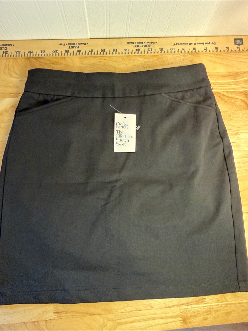 croft & barrow Black Stretch Mini Skort